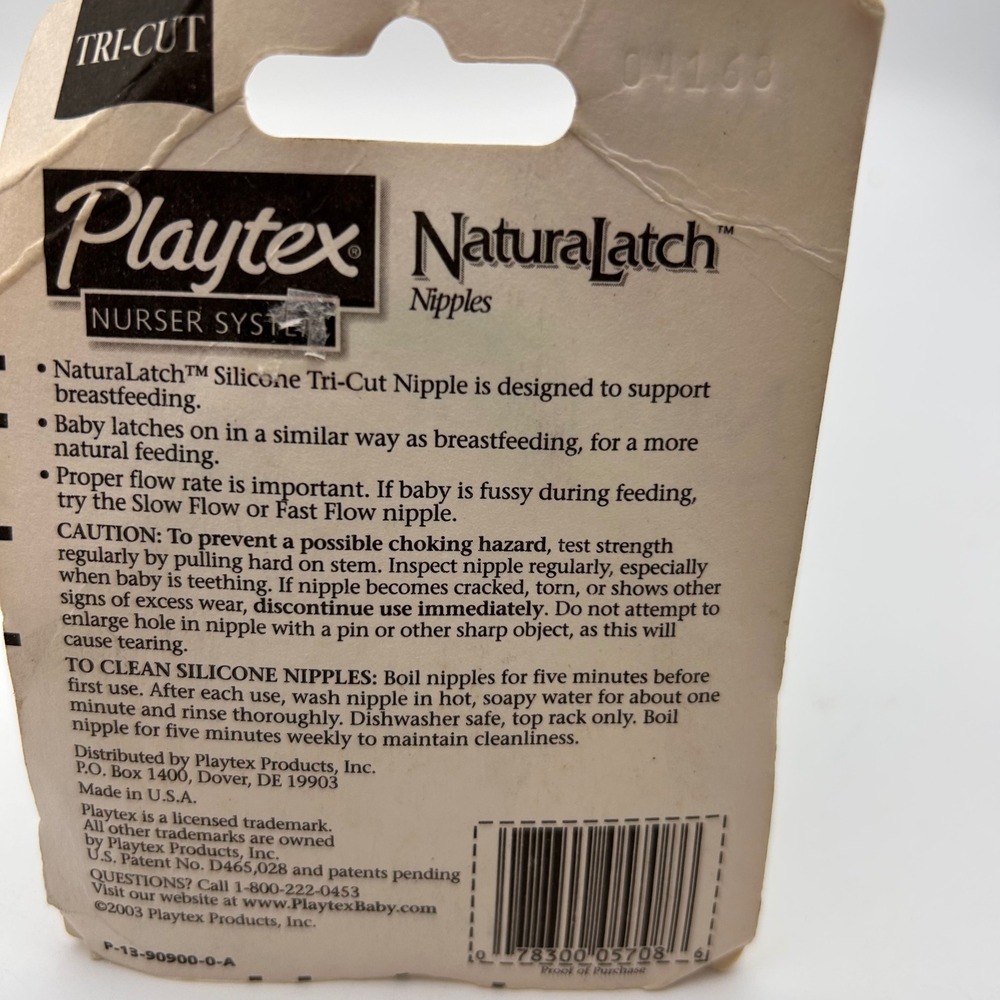 Playtex NaturalLatch Silicone Nipples Tri-Cut 2 Pack Nurser System‎ Vintage 2003 - Picture 8 of 10